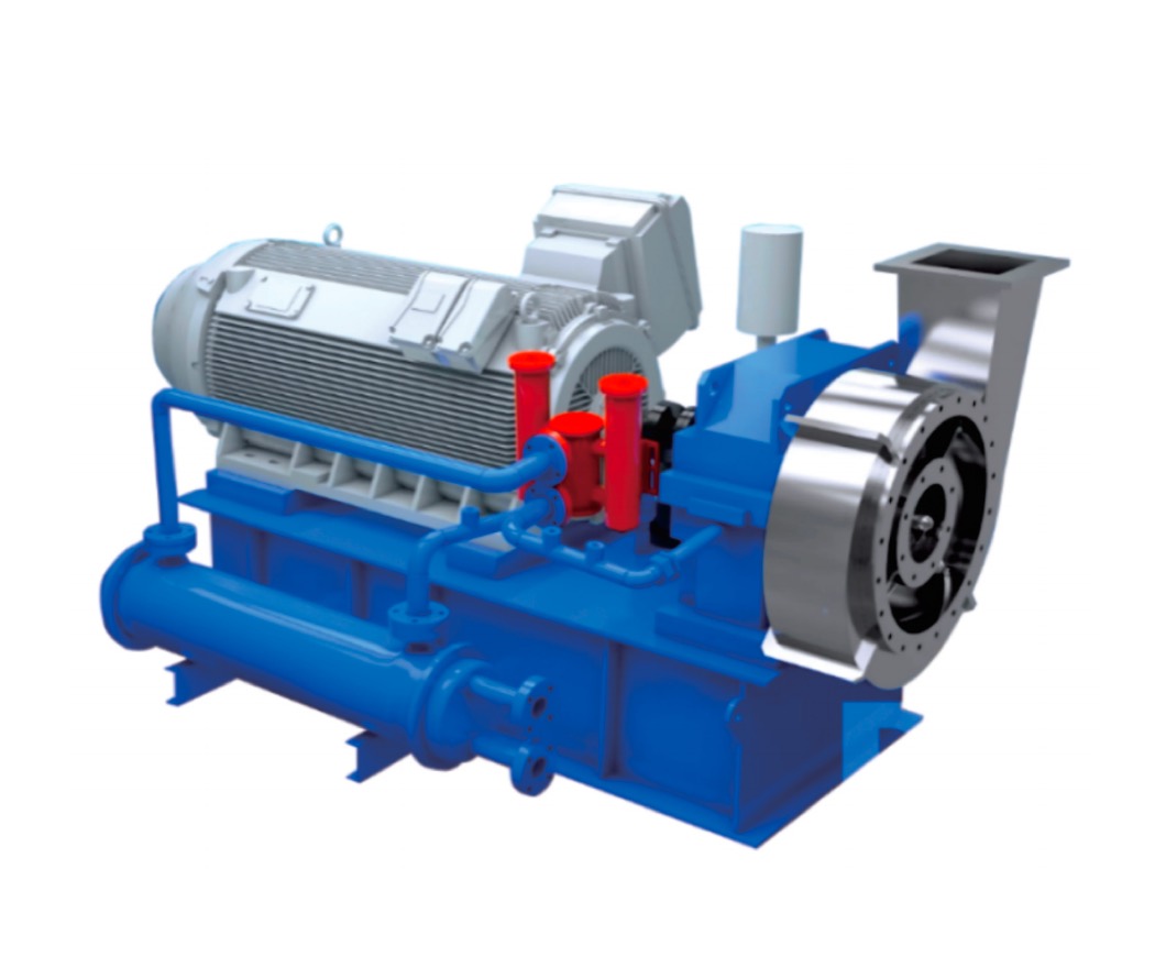 Gear booster steam compressor